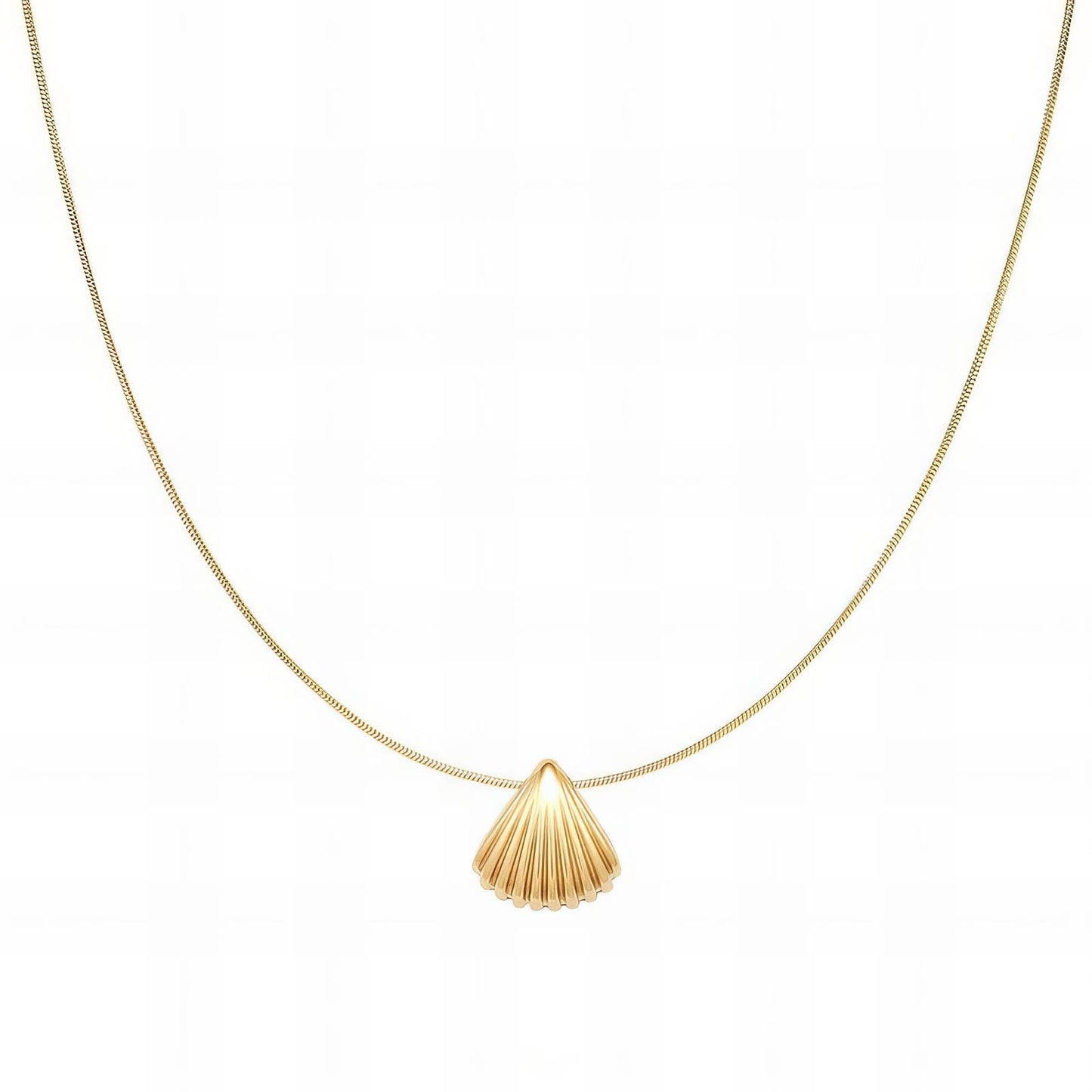 18K gold plated Stainless steel seashell necklace, Intensity - The Best Accessory