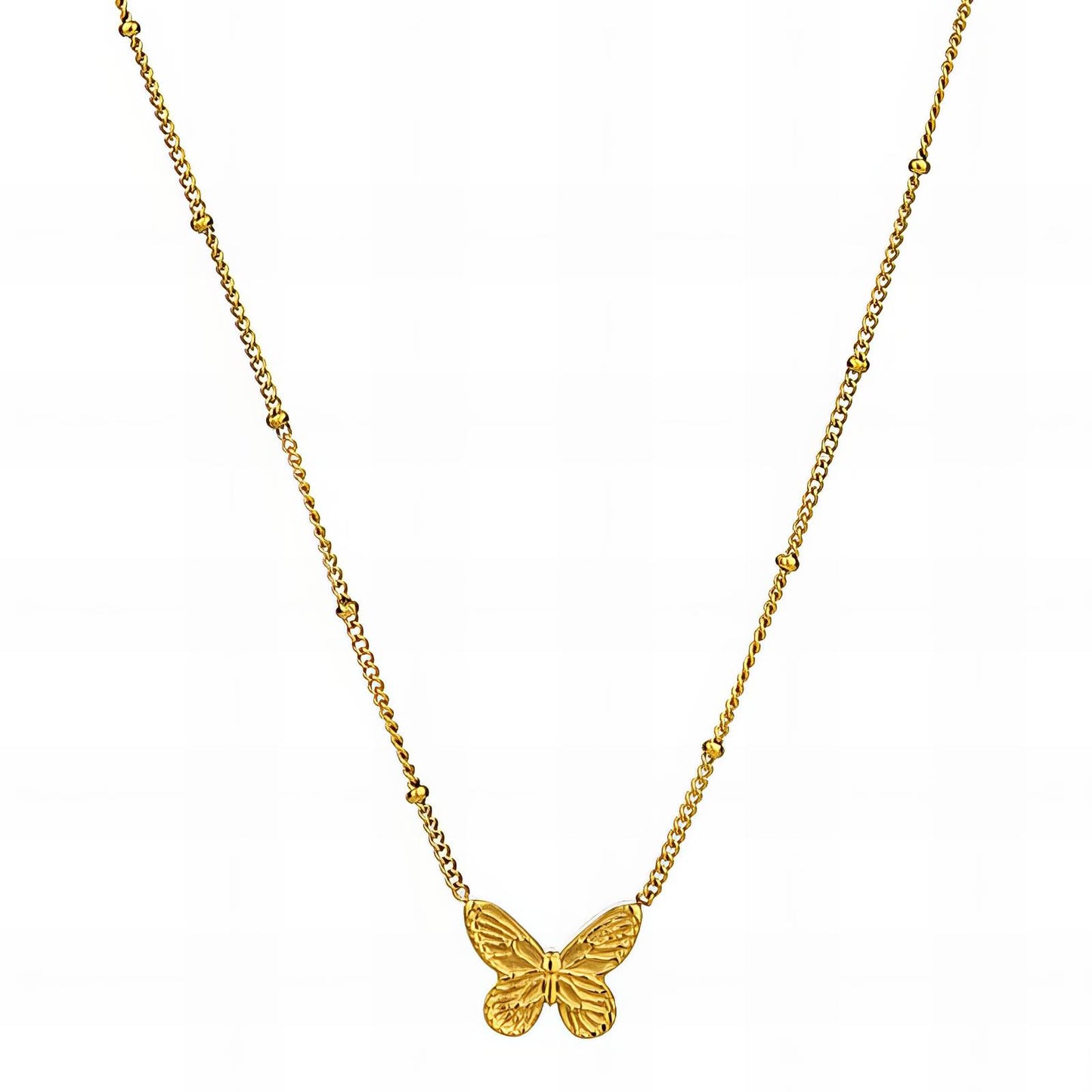18K gold plated Stainless steel butterfly necklace, Intensity - The Best Accessory