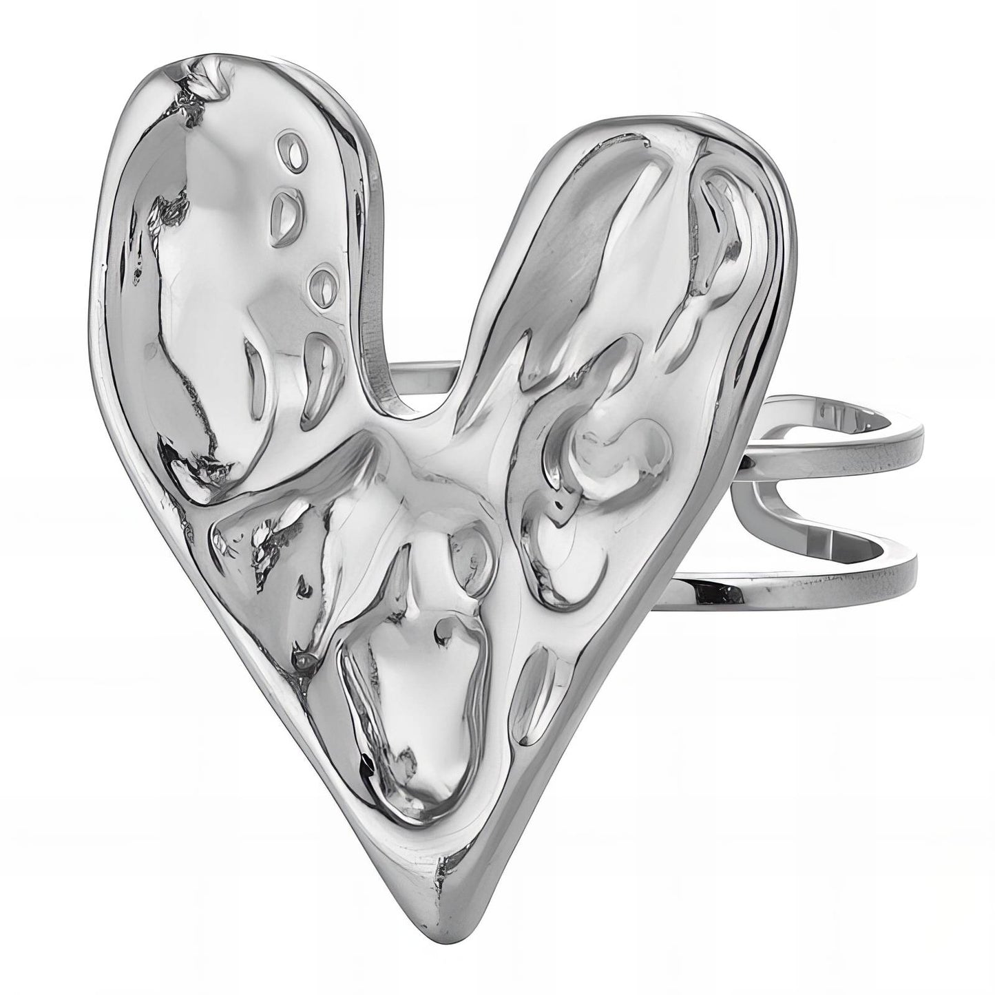 Stainless steel Heart finger ring, Intensity - The Best Accessory