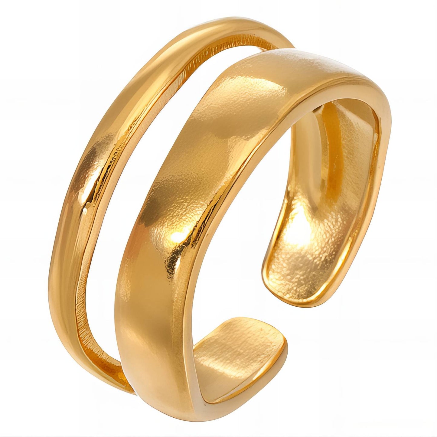 18K gold plated Stainless steel finger ring, Intensity - The Best Accessory
