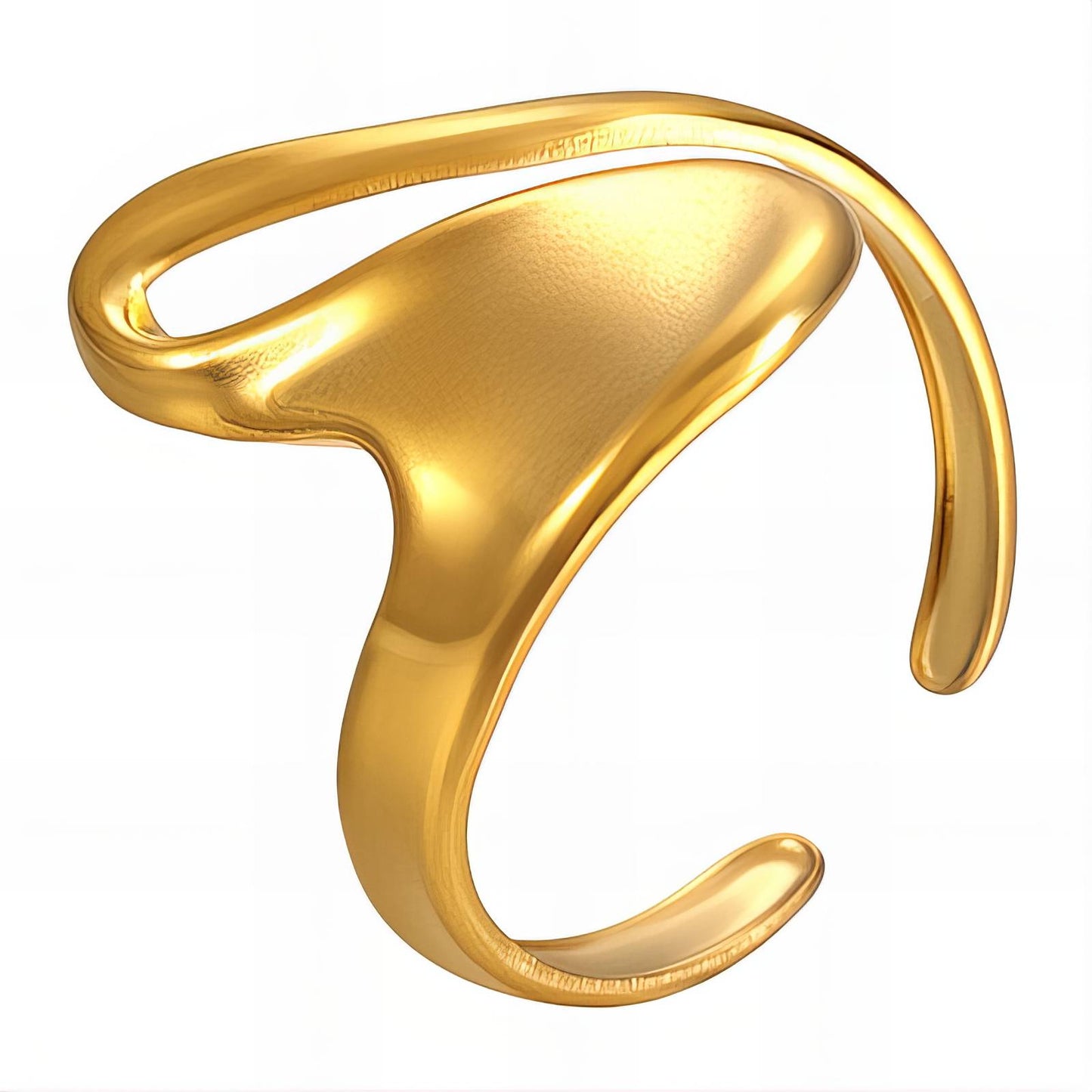 18K gold plated Stainless steel finger ring, Intensity - The Best Accessory