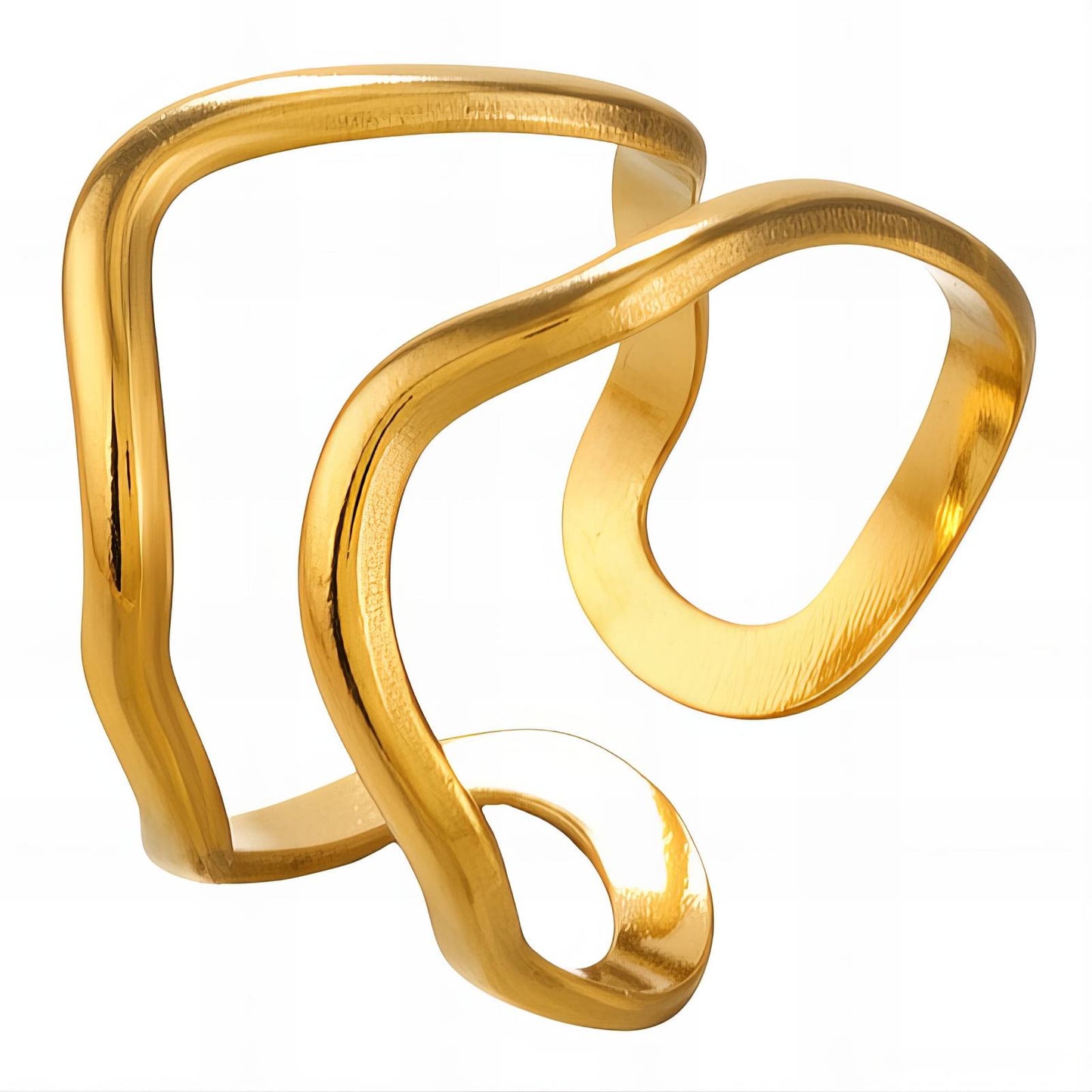 18K gold plated Stainless steel finger ring, Intensity - The Best Accessory