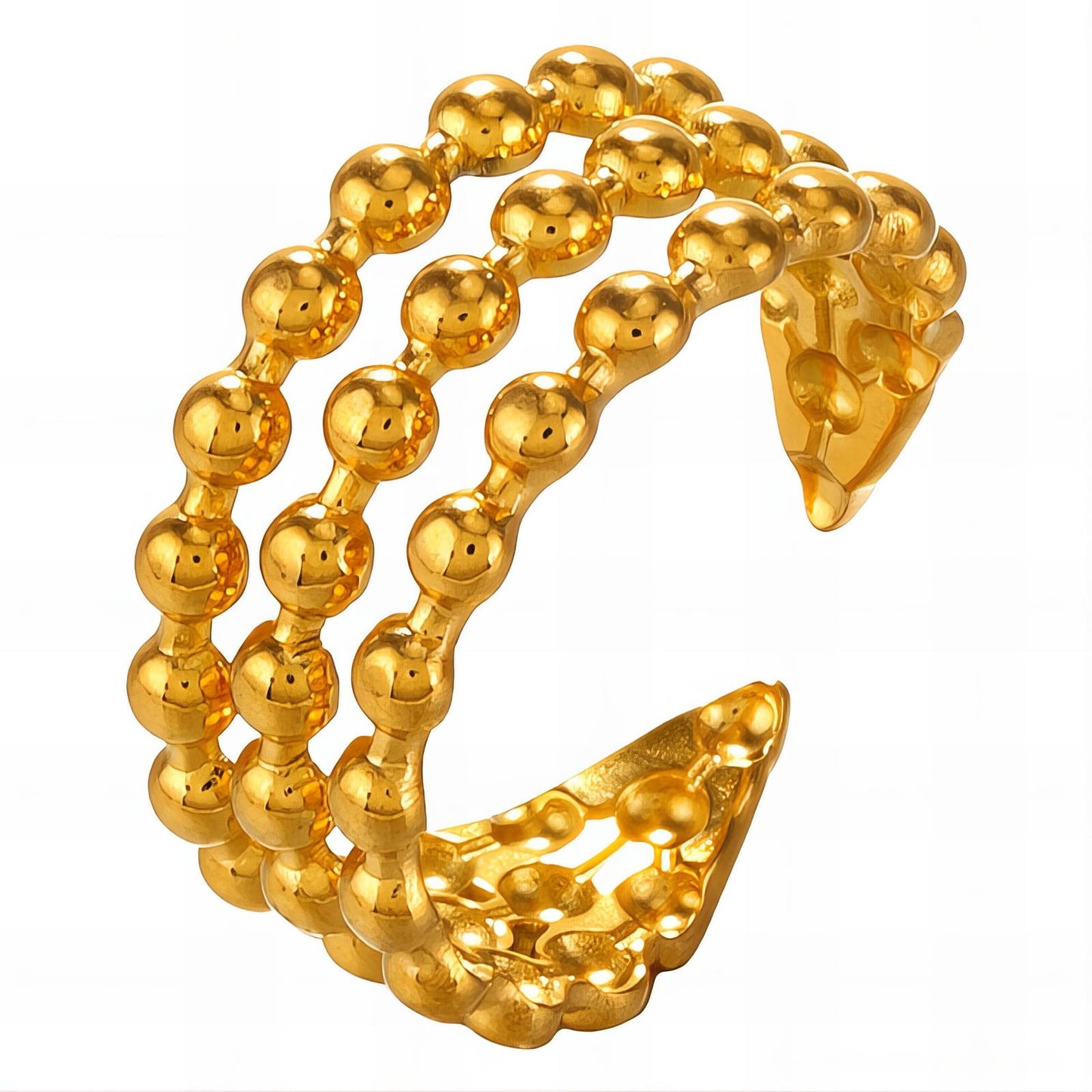 18K gold plated Stainless steel finger ring, Intensity - The Best Accessory