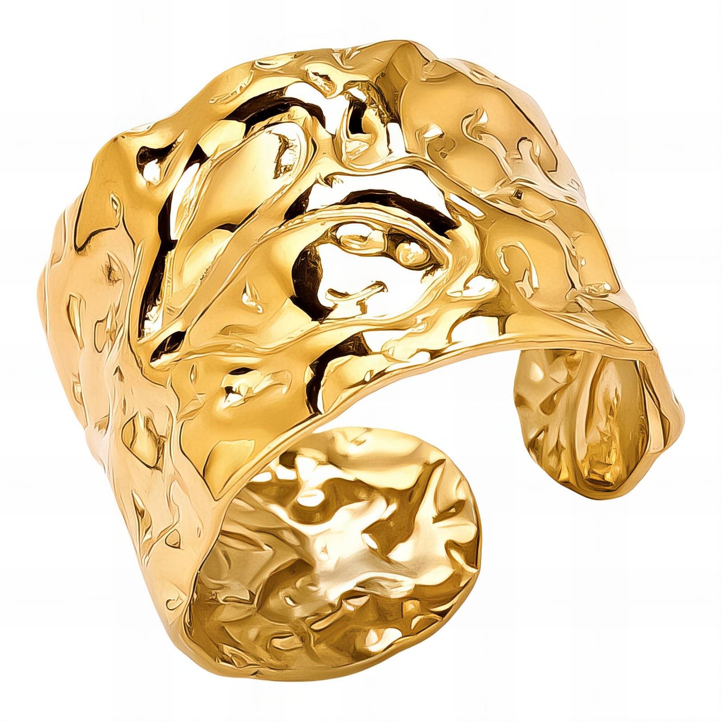 18K gold plated Stainless steel finger ring, Intensity - The Best Accessory