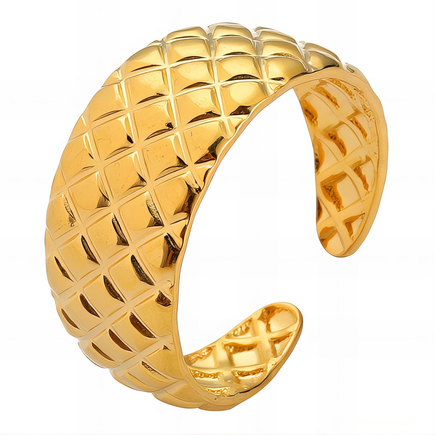 18K gold plated Stainless steel finger ring, Intensity - The Best Accessory