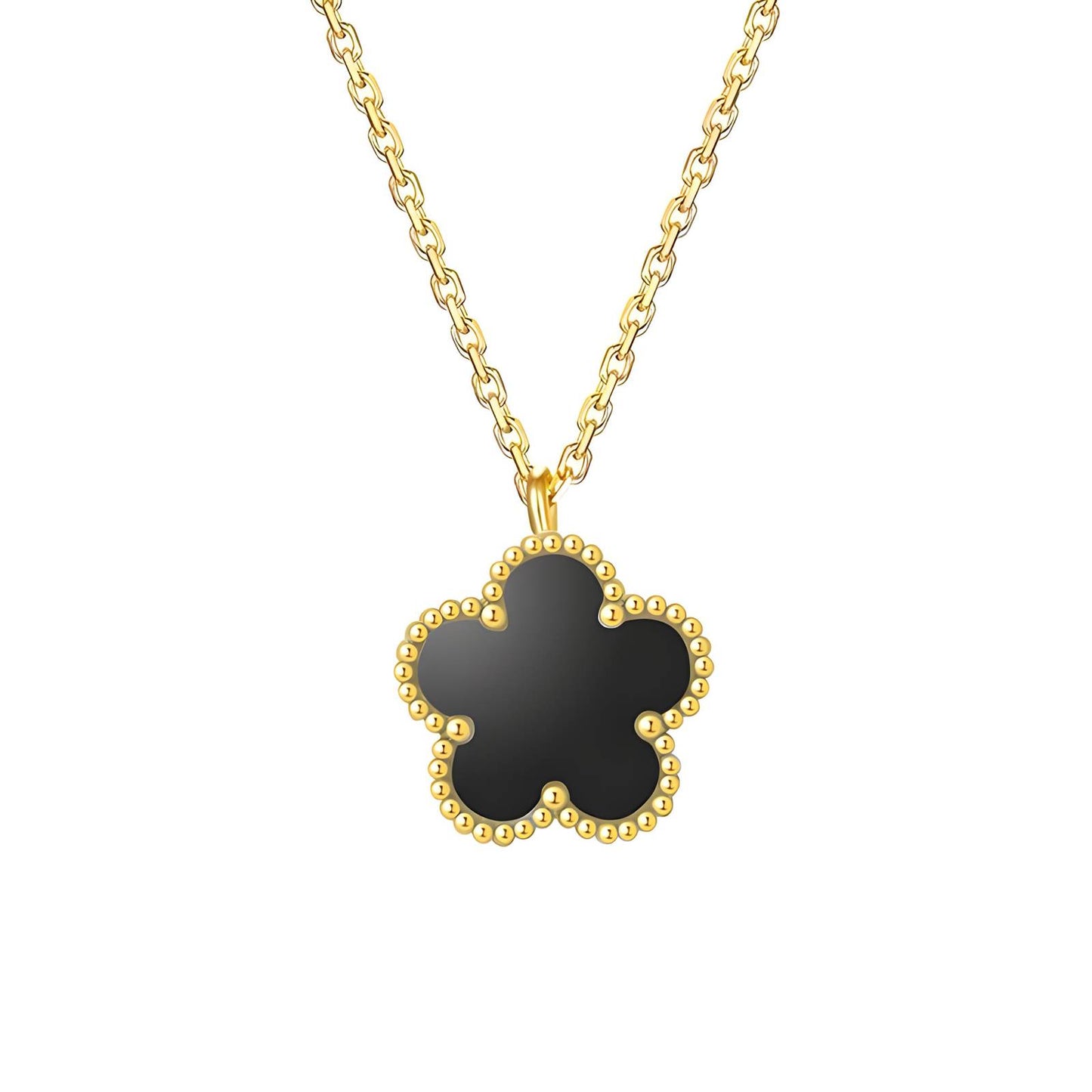 18K gold plated Stainless steel Flower necklace, Intensity - The Best Accessory