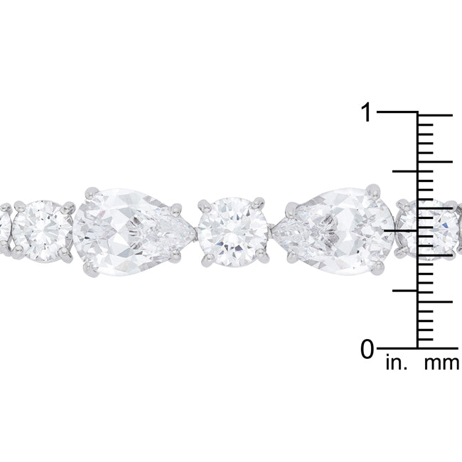 Elegant Pear and Round Cubic Zirconia Tennis Bracelet - The Best Accessory