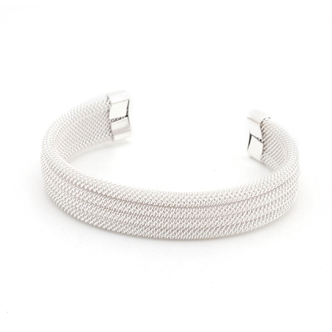 Silvertone Linear Mesh Cuff - The Best Accessory