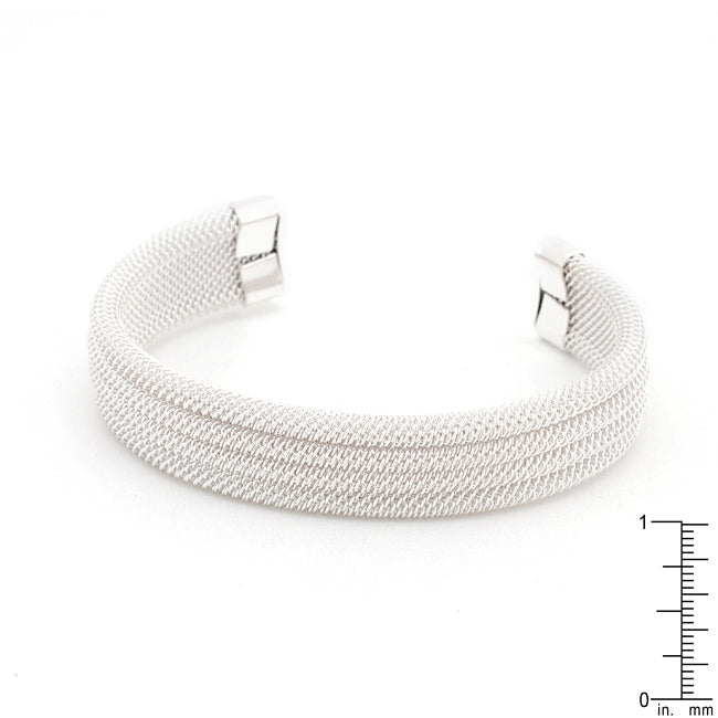 Silvertone Linear Mesh Cuff - The Best Accessory