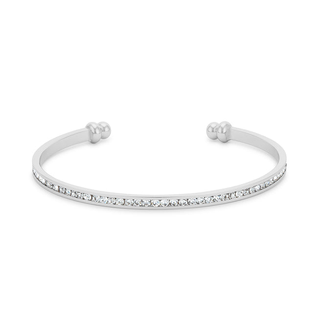 Channel-Set Clear Crystal Cuff - The Best Accessory