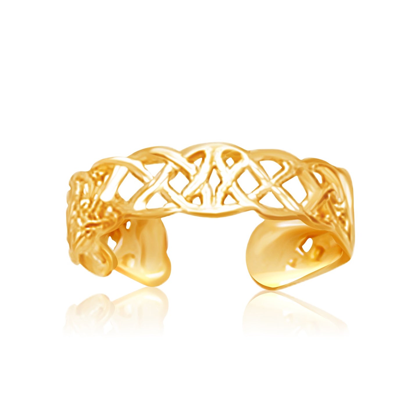 14k Yellow Gold Toe Ring in a Celtic Knot Style - The Best Accessory