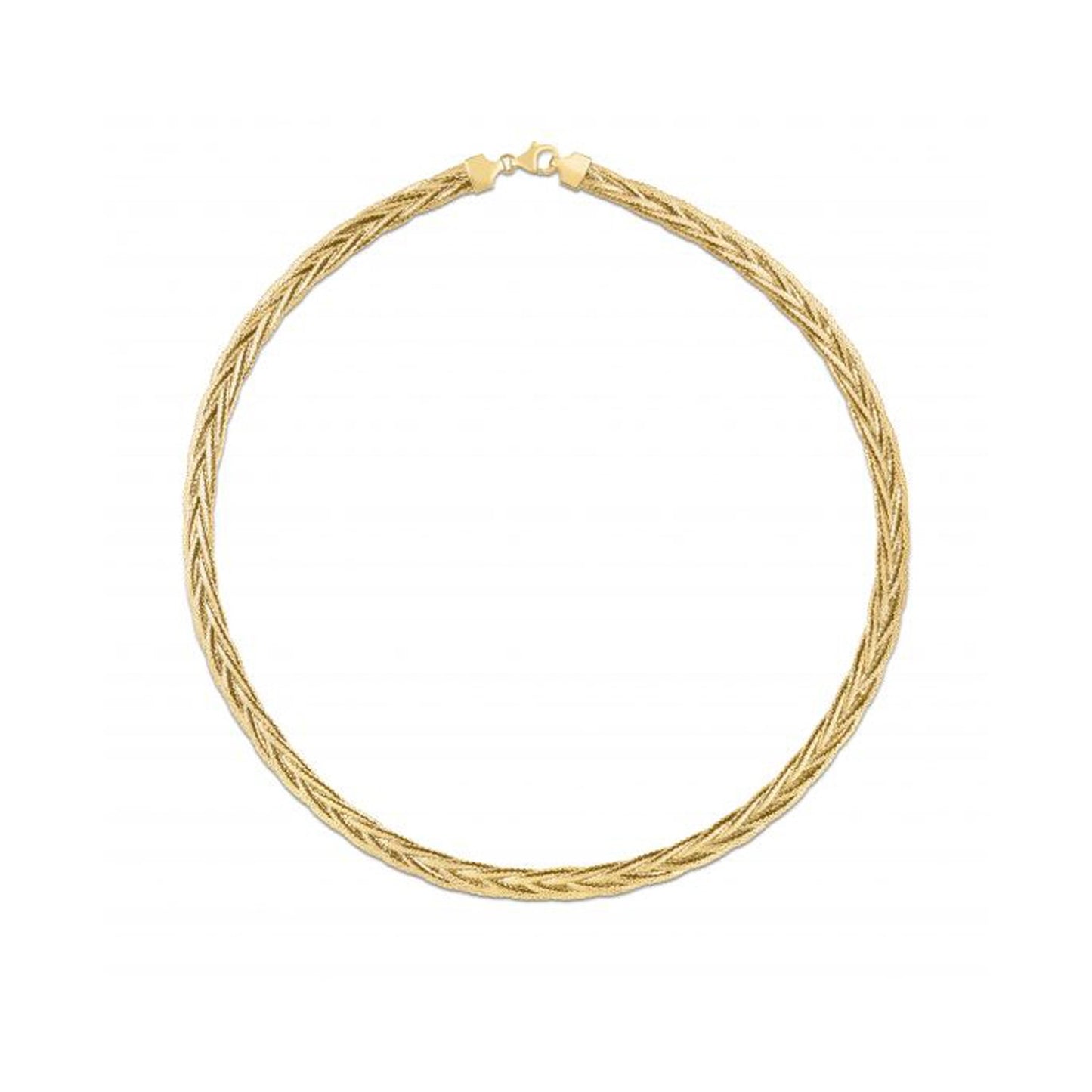 14k Yellow Gold Rapunzel Woven Necklace - The Best Accessory