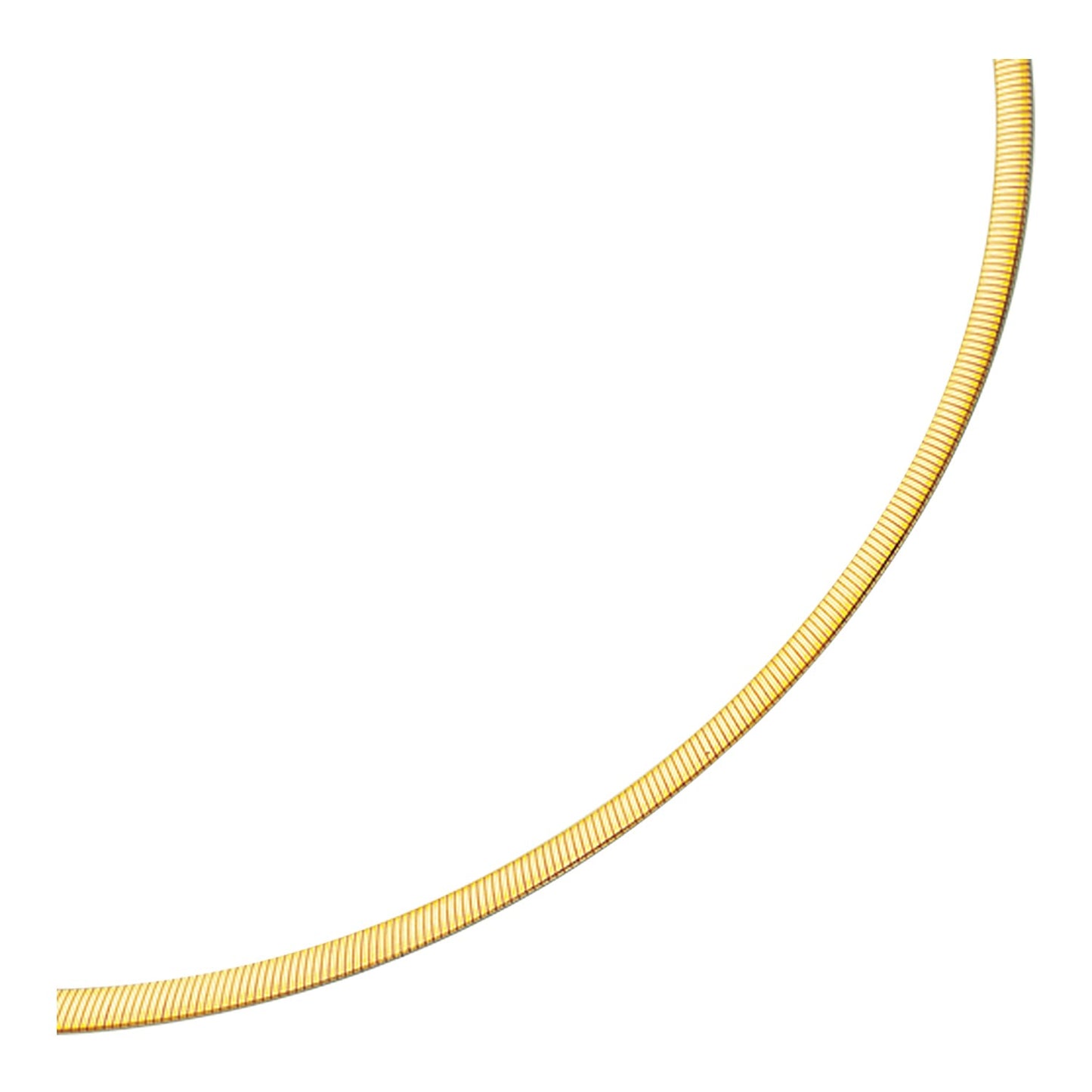 4.0mm 14k Two Tone Gold Reversible Omega Necklace - The Best Accessory