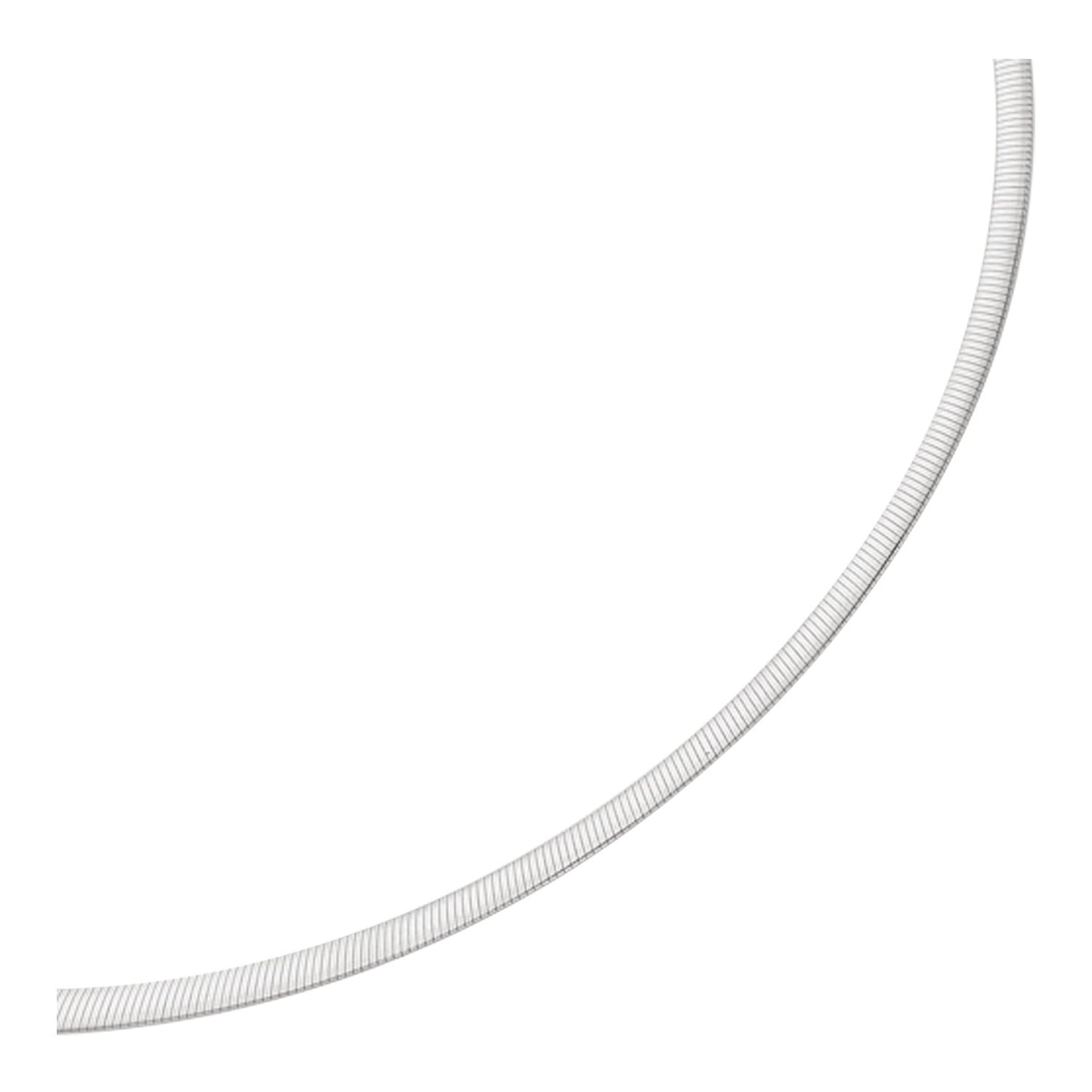 4.0mm 14k Two Tone Gold Reversible Omega Necklace - The Best Accessory
