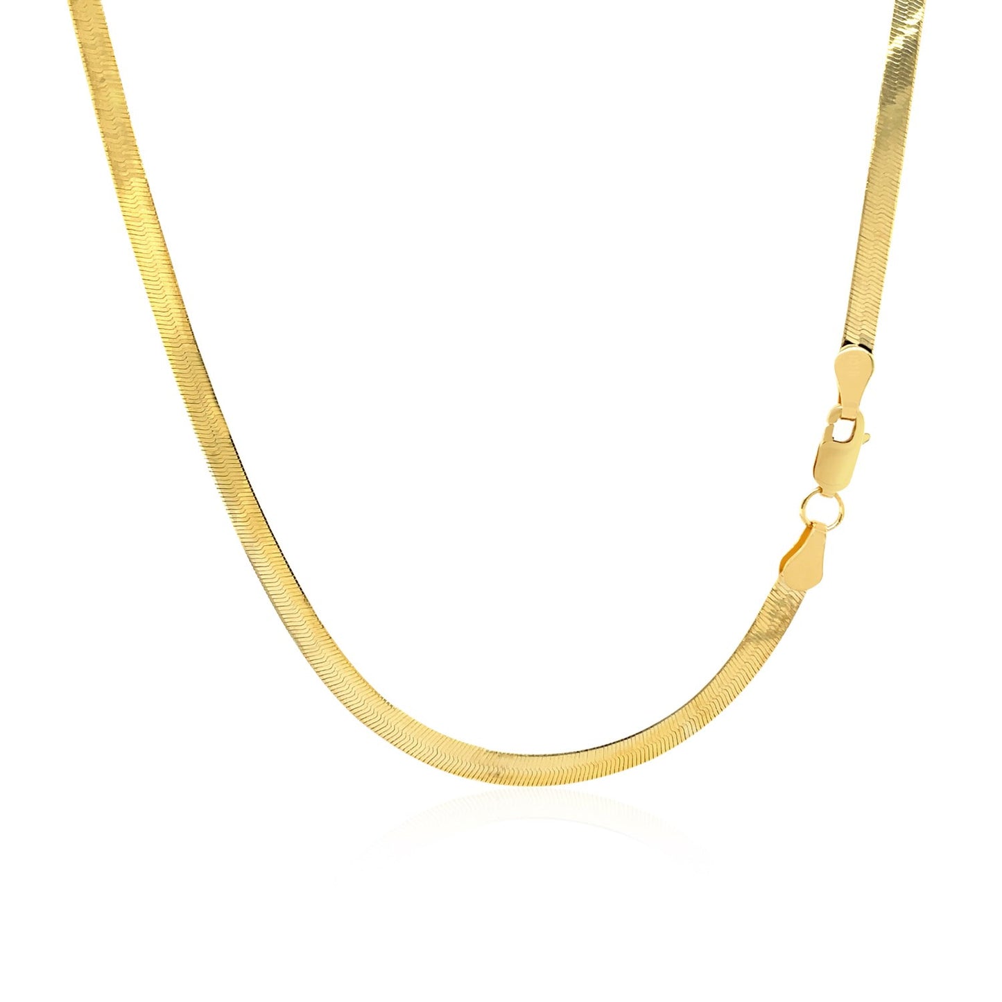 14k Yellow Gold Super Flex Herringbone Chain (2.80 mm) - The Best Accessory