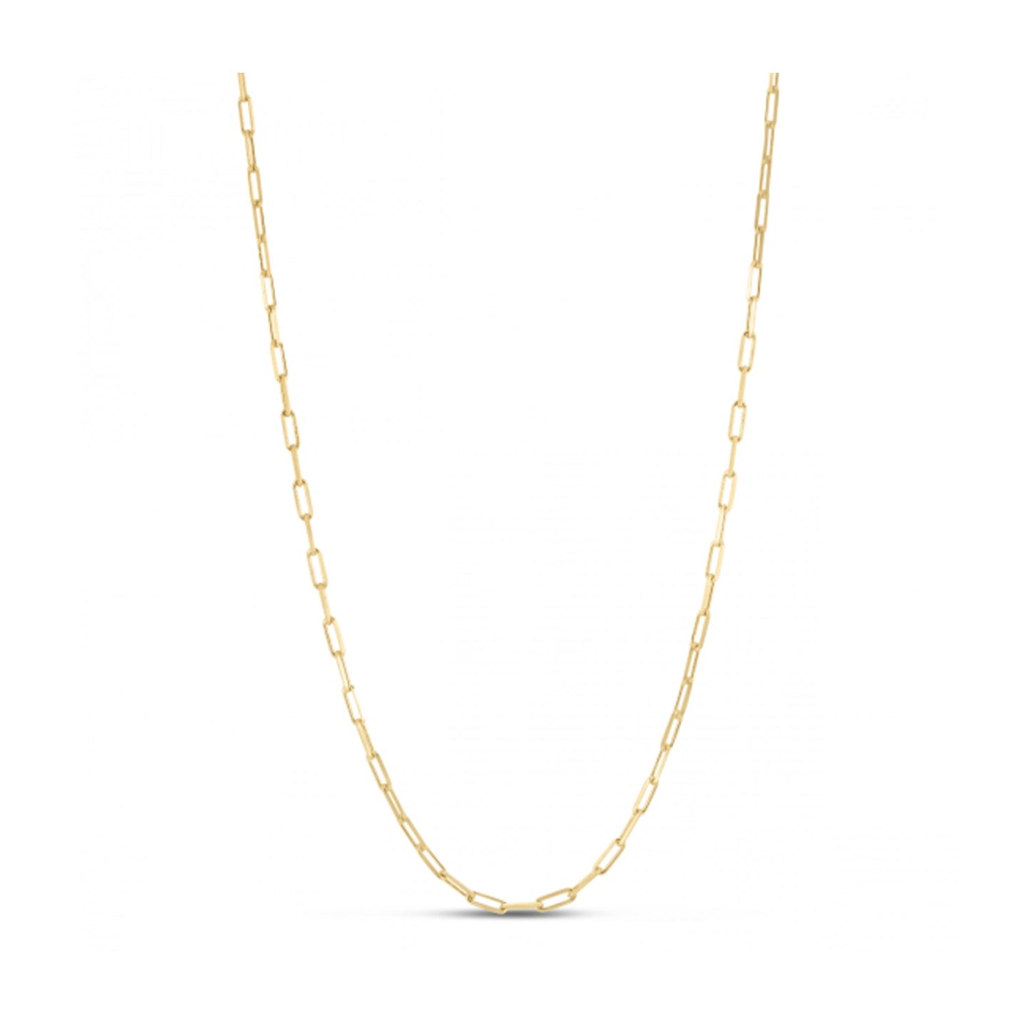 Sterling Silver Gold Plated Paperclip Chain (2.50 mm) - The Best Accessory
