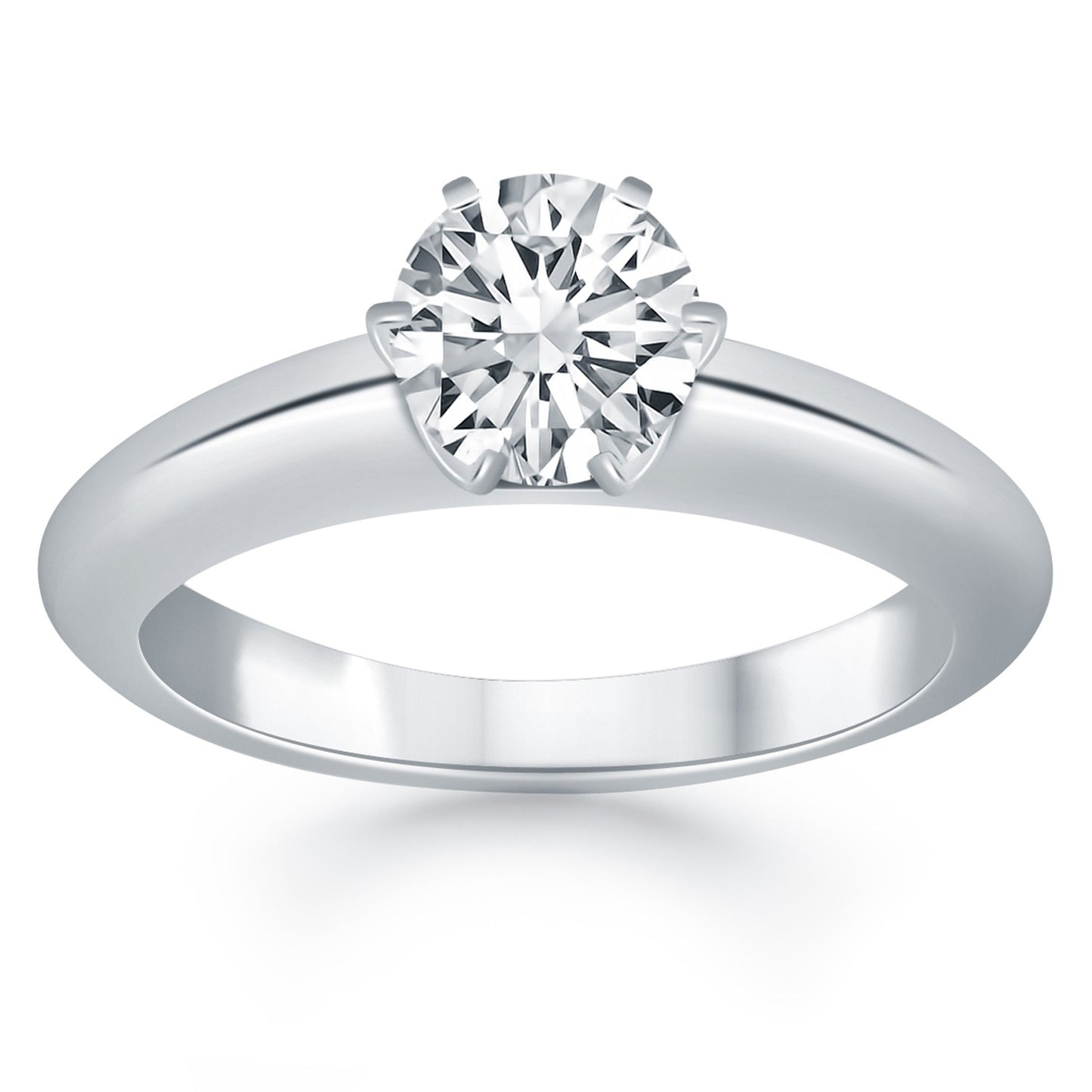 14k White Gold Solitaire Cathedral Engagement Ring - The Best Accessory