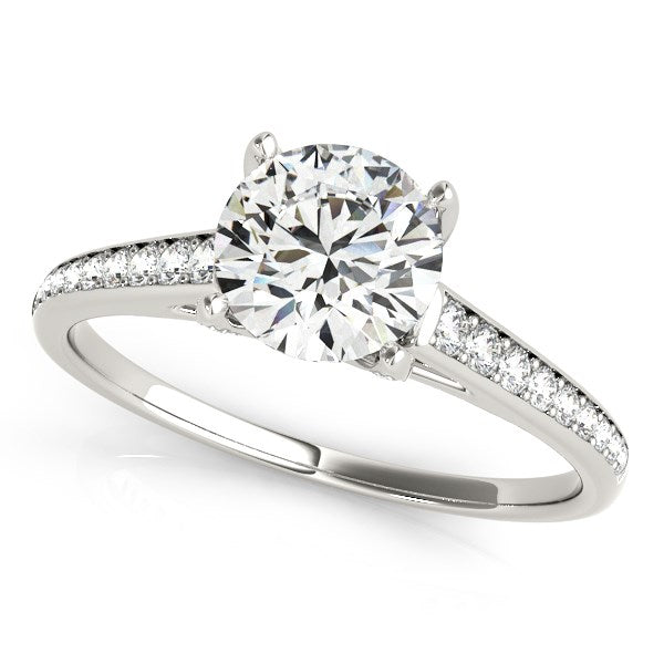 14k White Gold Diamond Engagement Ring With Cathedral Design (1 1/3 cttw) - The Best Accessory