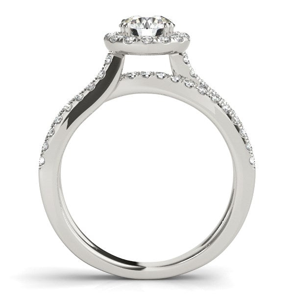 14k White Gold Diamond Engagement Ring with Split Shank Design (1 1/2 cttw) - The Best Accessory
