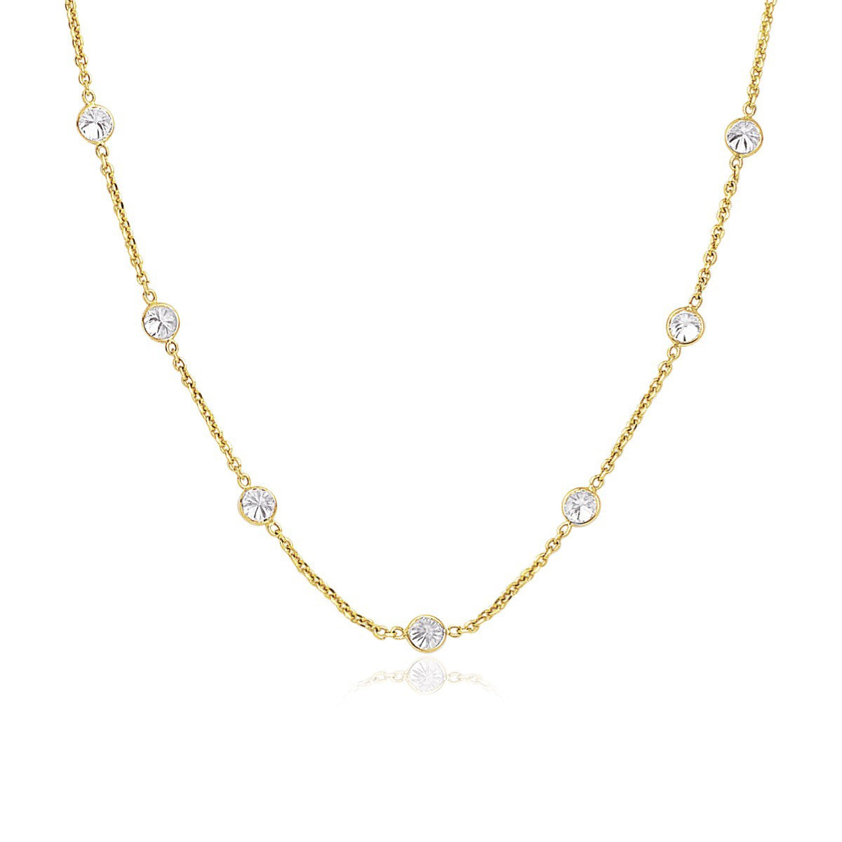 14k Yellow Gold CZ By the Yard Long Links - The Best Accessory