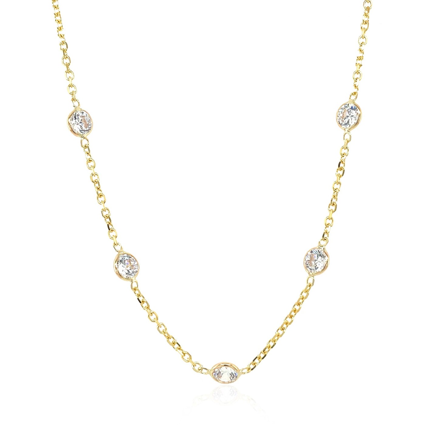 14k Yellow Gold CZ By the Yard Long Links - The Best Accessory