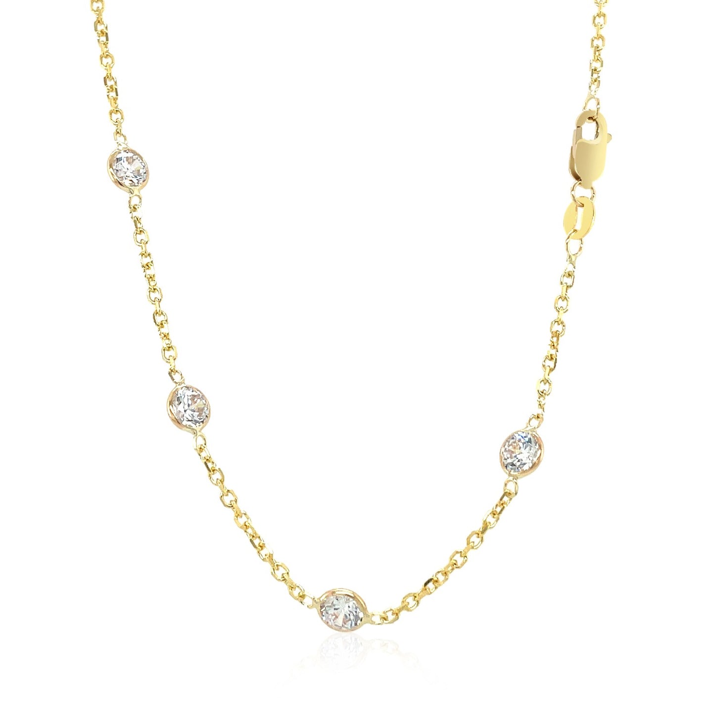 14k Yellow Gold CZ By the Yard Long Links - The Best Accessory