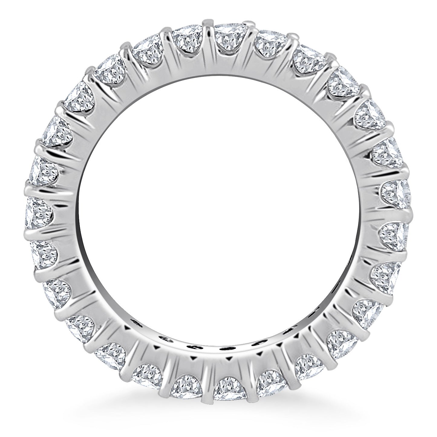 14k White Gold Common Prong Round Diamond Eternity Ring - The Best Accessory