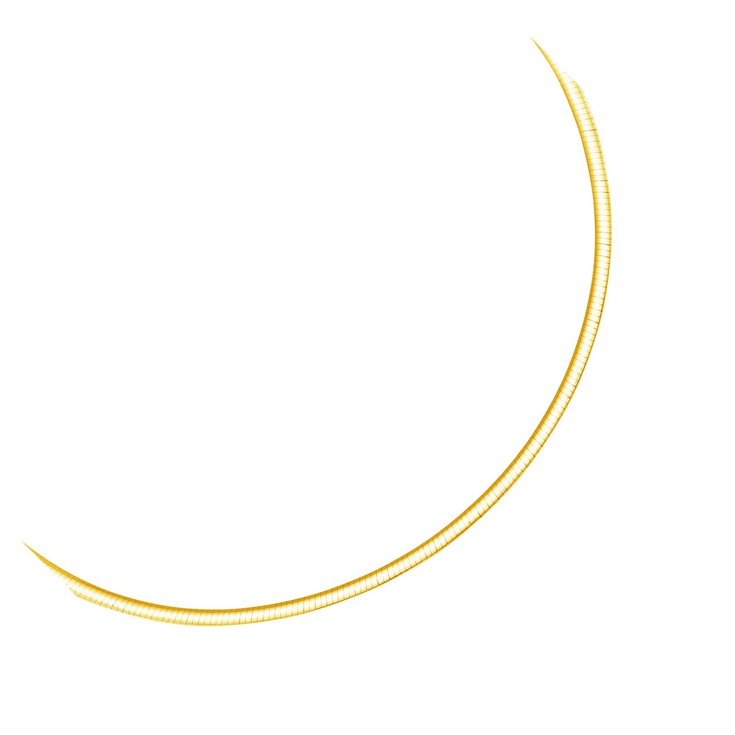 3.0 mm 14k Two Tone Gold Reversible Omega Necklace - The Best Accessory