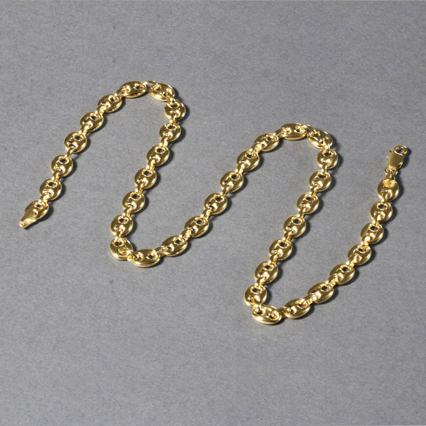 14k Yellow Gold Puffed Mariner Link Chain (6.80 mm) - The Best Accessory