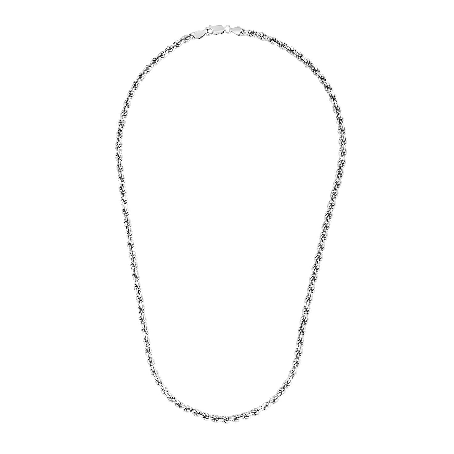 Sterling Silver Diamond Cut Rope Style Chain (3.60 mm) - The Best Accessory