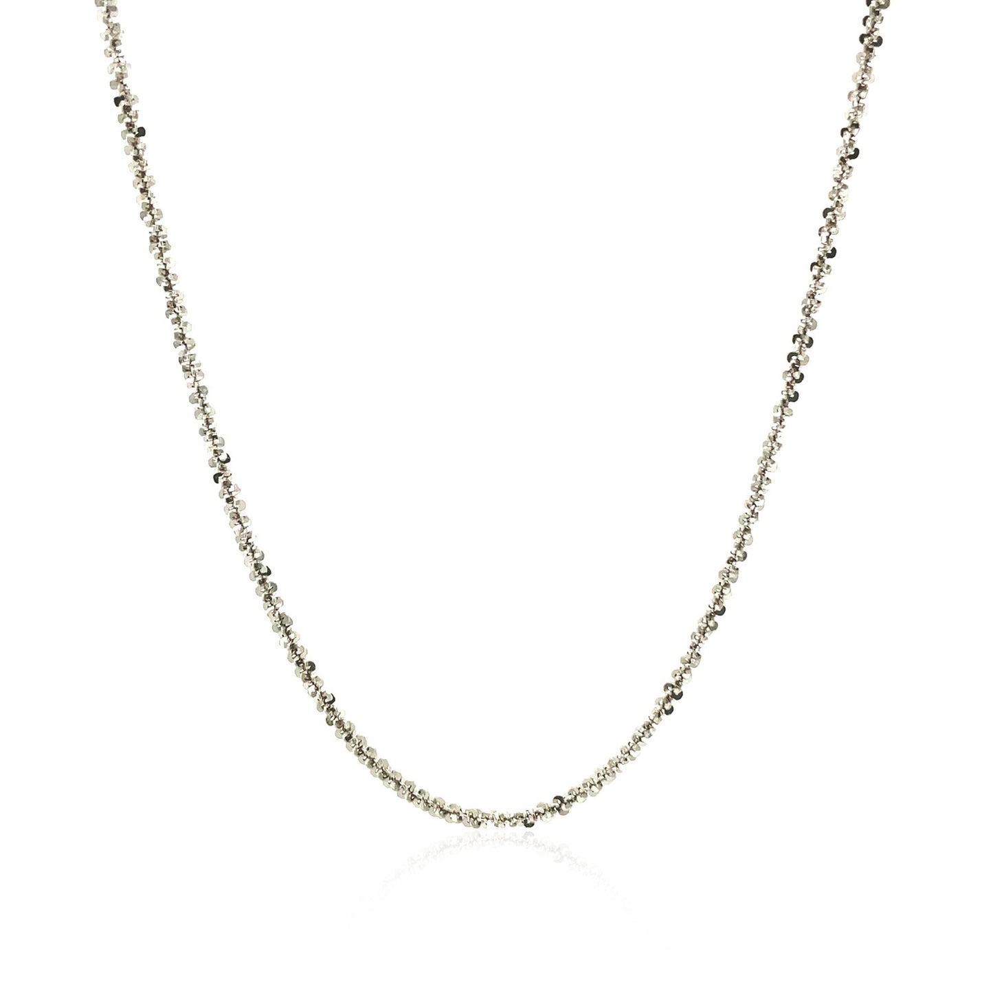 Rhodium Plated Sterling Silver Sparkle Style Chain (1.60 mm) - The Best Accessory