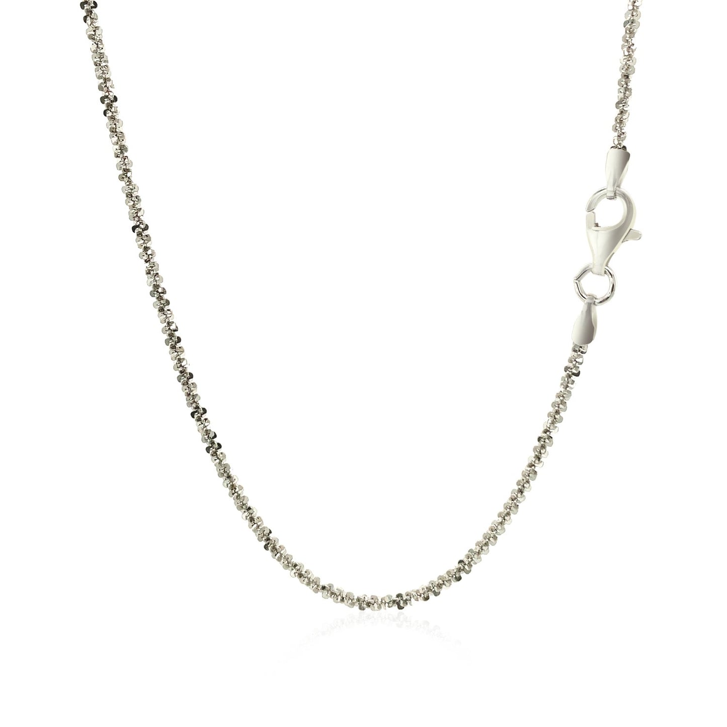 Rhodium Plated Sterling Silver Sparkle Style Chain (1.60 mm) - The Best Accessory