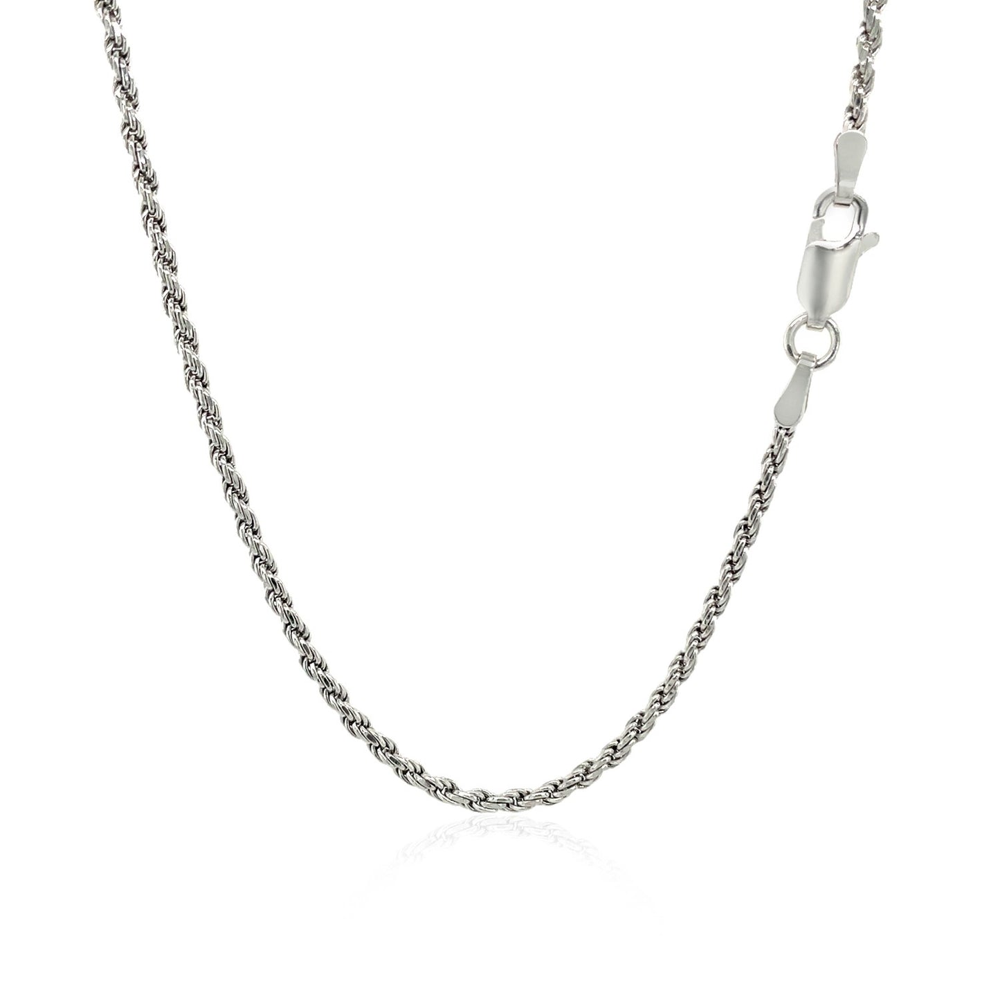 Sterling Silver 1.8mm Diamond Cut Rope Style Chain - The Best Accessory
