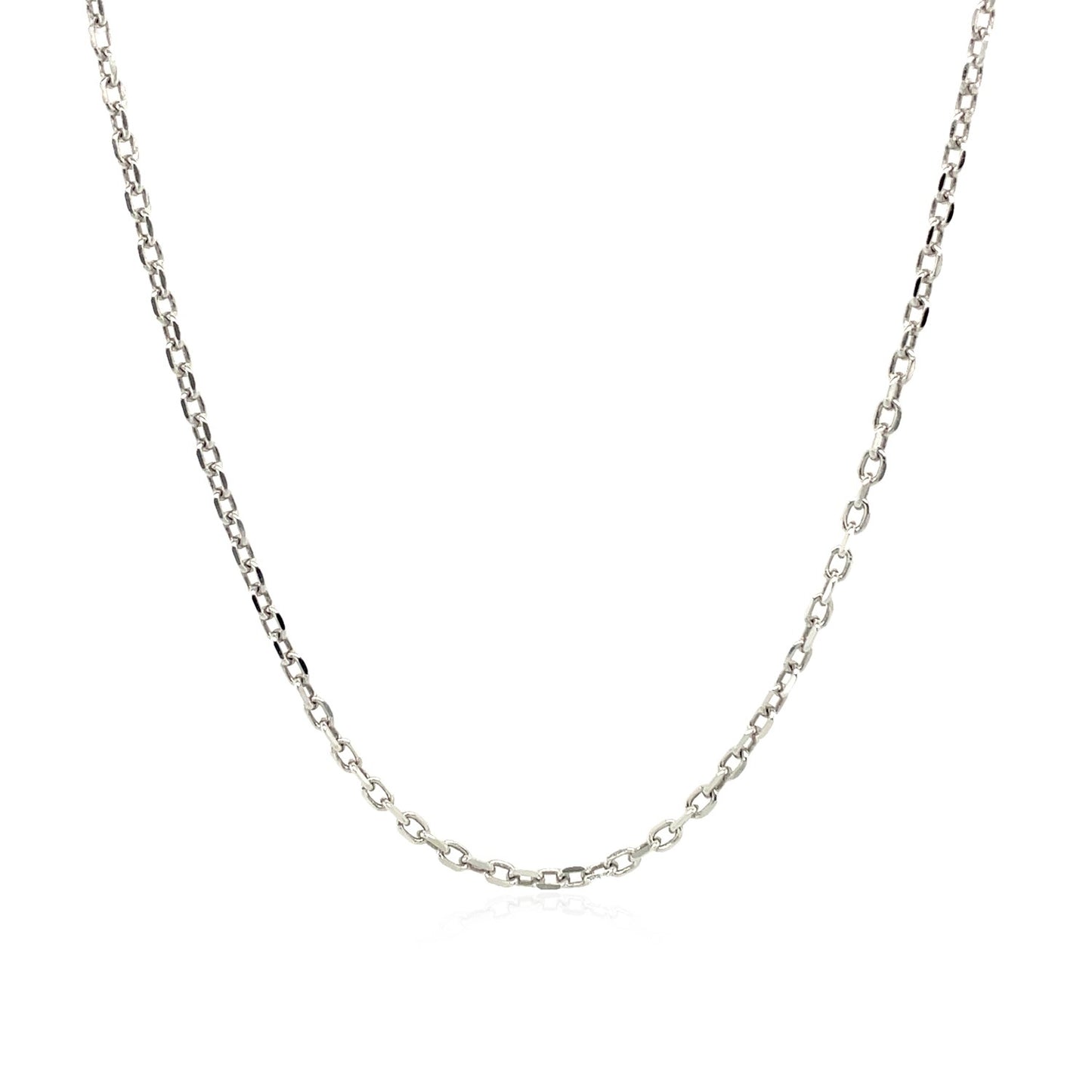Sterling Silver Rhodium Plated Cable Chain (1.50 mm) - The Best Accessory
