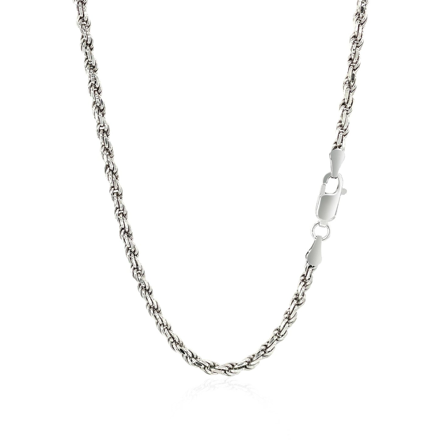 Sterling Silver Diamond Cut Rope Style Chain (2.90 mm) - The Best Accessory