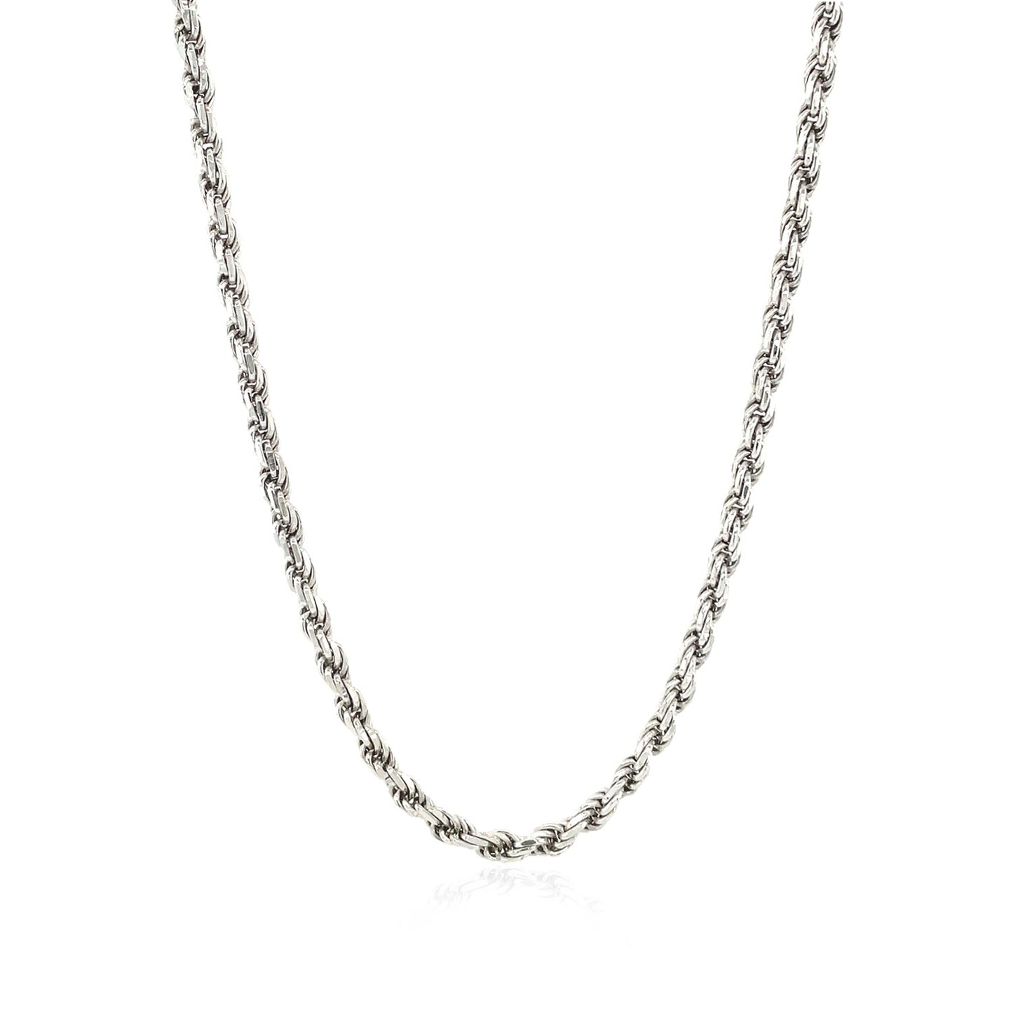 Sterling Silver Diamond Cut Rope Style Chain (2.90 mm) - The Best Accessory