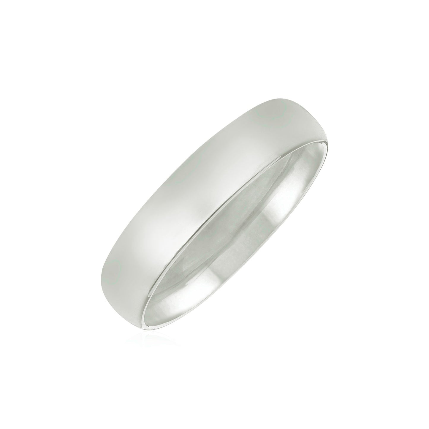 14k White Gold Comfort Fit Wedding Band(5.00 mm) - The Best Accessory