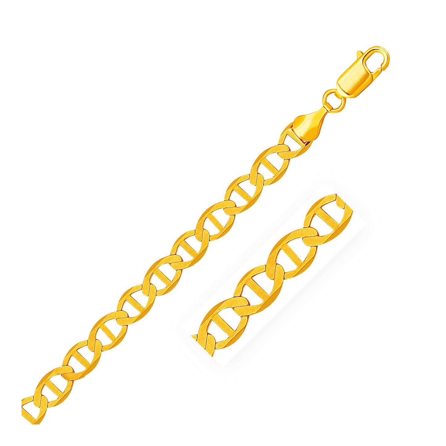 14k Yellow Gold Mariner Link Chain (6.30 mm) - The Best Accessory