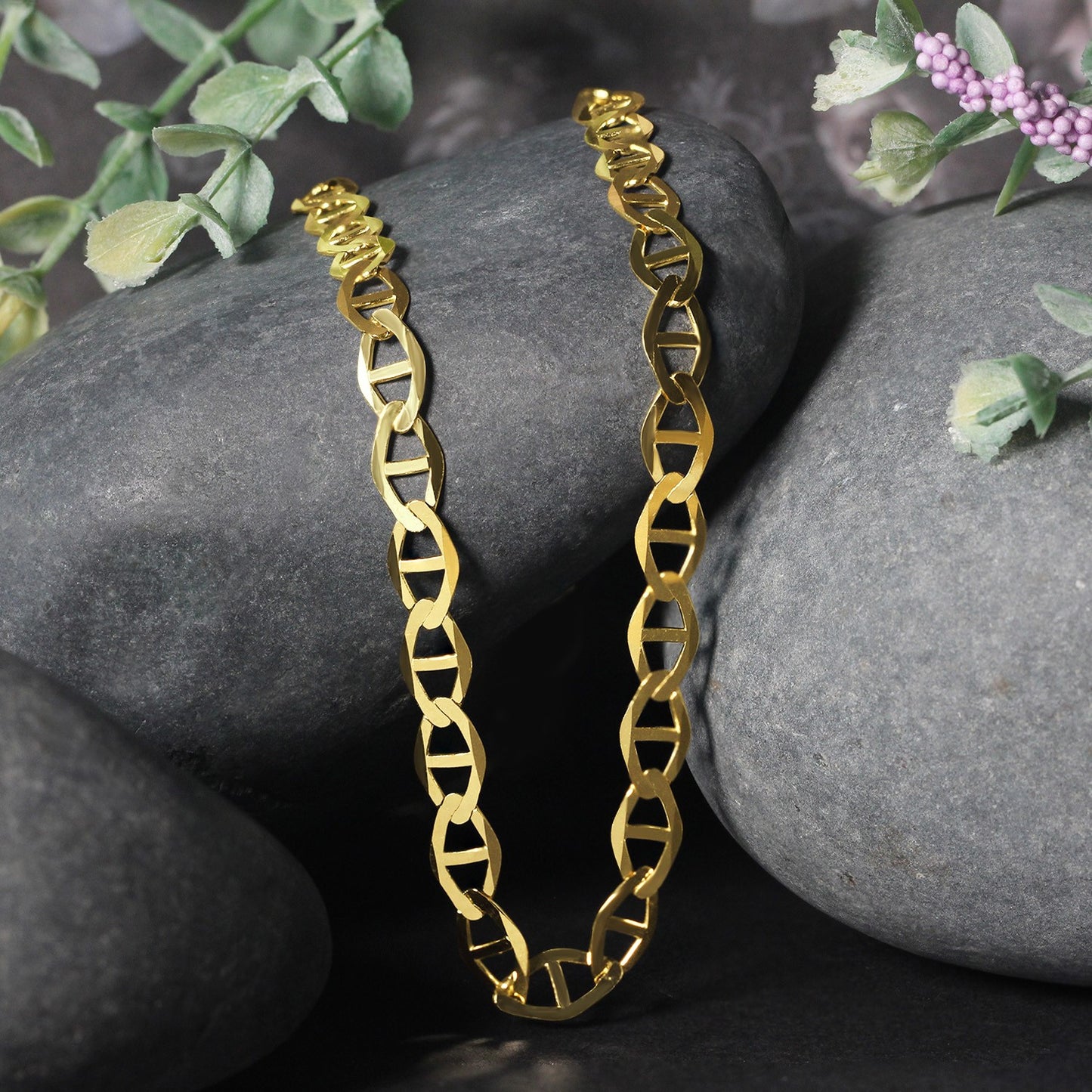 14k Yellow Gold Mariner Link Chain (6.30 mm) - The Best Accessory