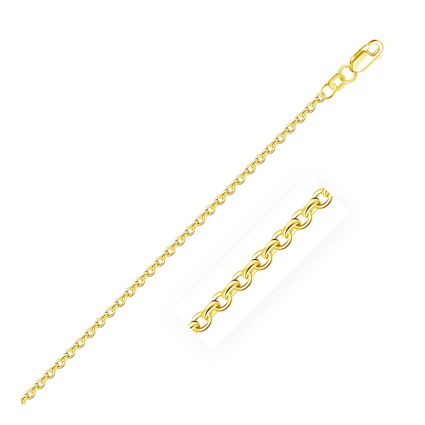 10k Yellow Gold Rolo Chain (2.40 mm) - The Best Accessory
