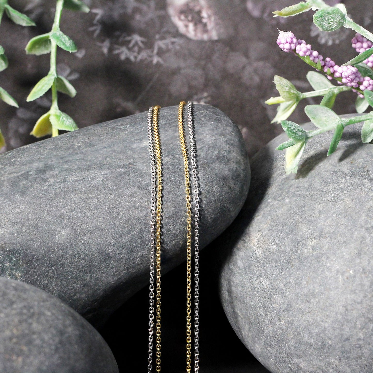 14k TwoTone Double Strand Cable Pendant Chain (1.1 mm) - The Best Accessory