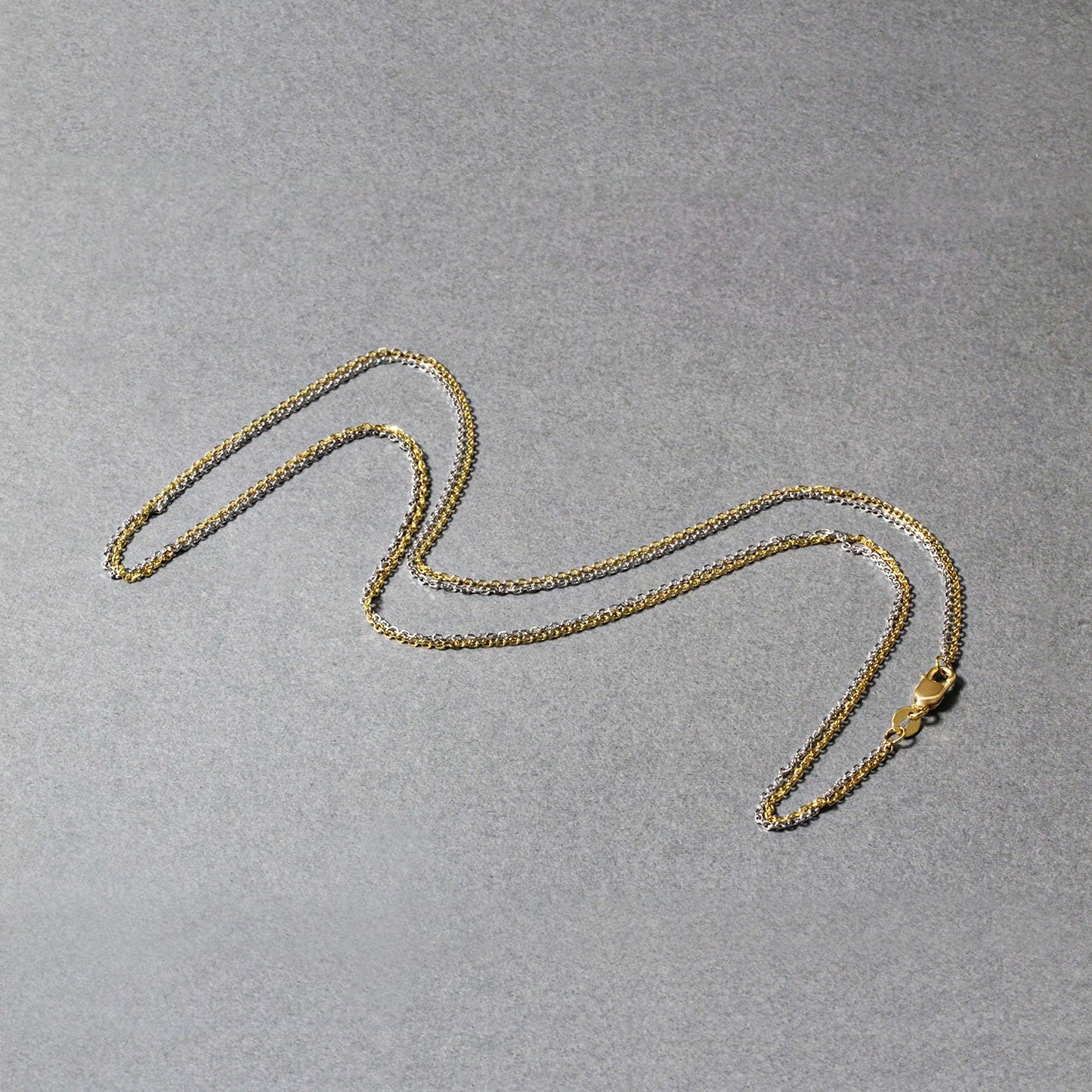 14k TwoTone Double Strand Cable Pendant Chain (1.1 mm) - The Best Accessory