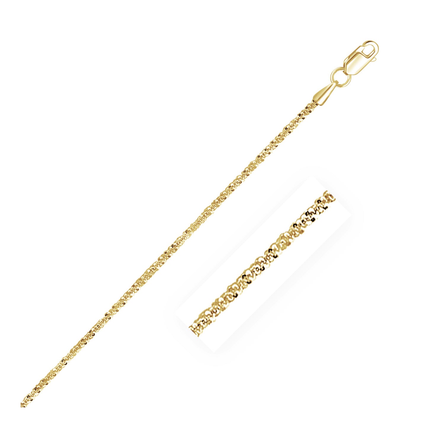 14k Yellow Gold Sparkle Chain (1.10 mm) - The Best Accessory
