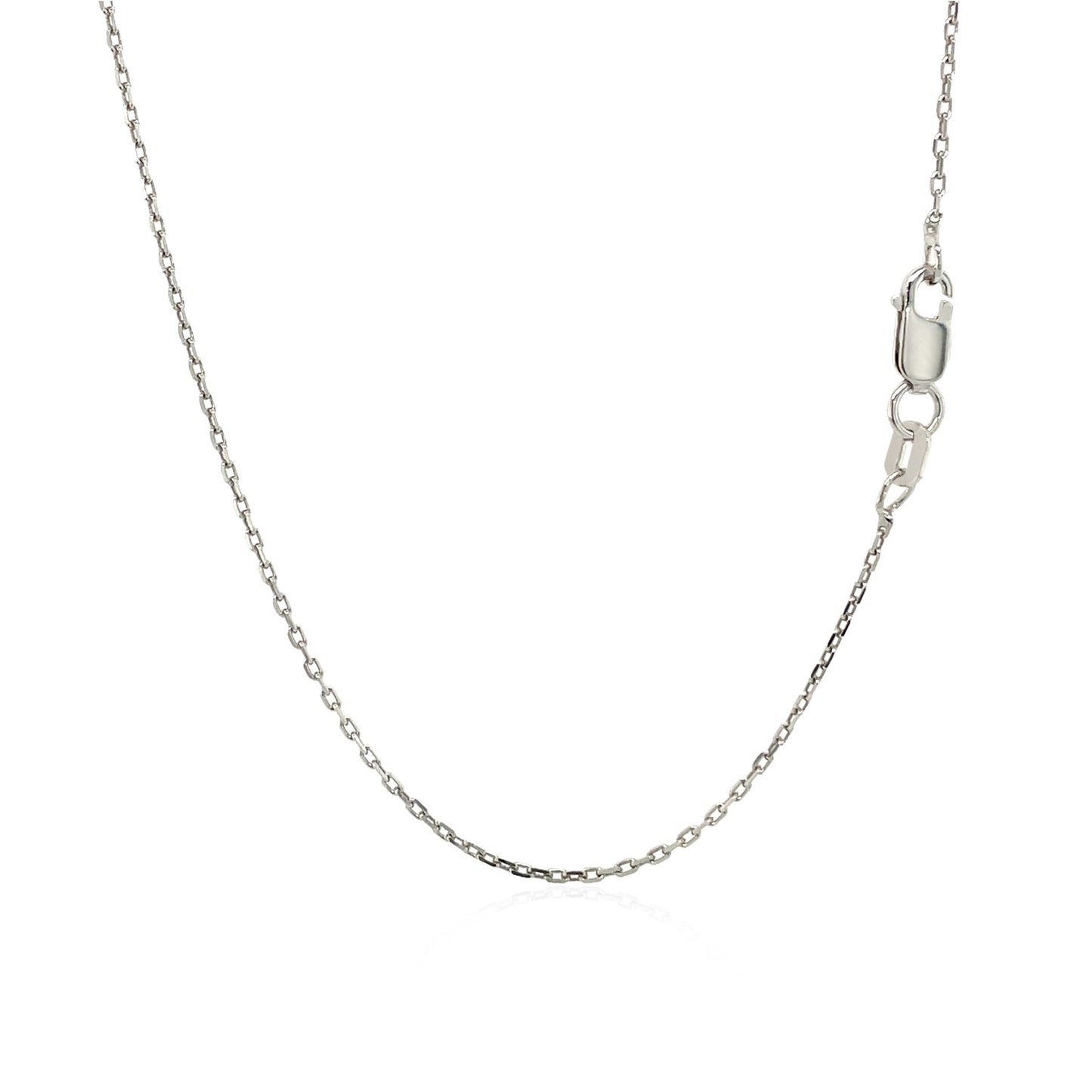 Sterling Silver Rhodium Plated Cable Chain (1.10 mm) - The Best Accessory