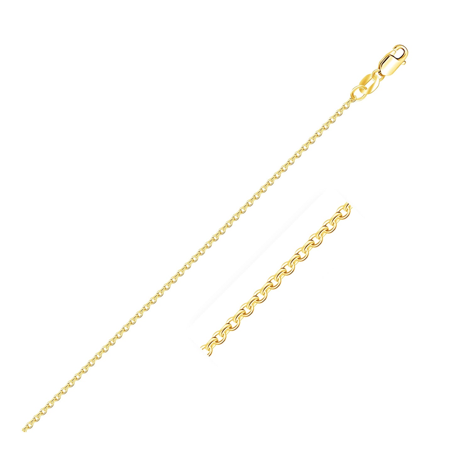 18k Yellow Gold Cable Chain (1.10 mm) - The Best Accessory