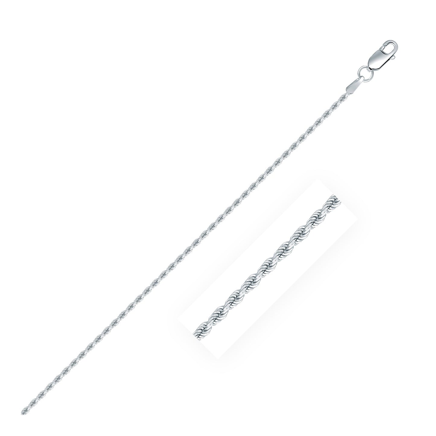 Sterling Silver Diamond Cut Rope Style Chain (1.40 mm) - The Best Accessory