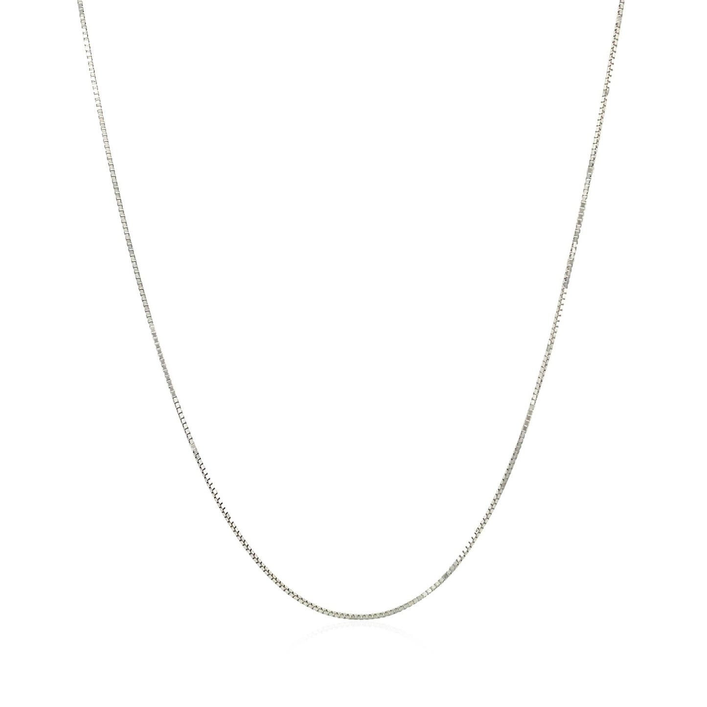 10k White Gold Classic Box Chain (0.60 mm) - The Best Accessory