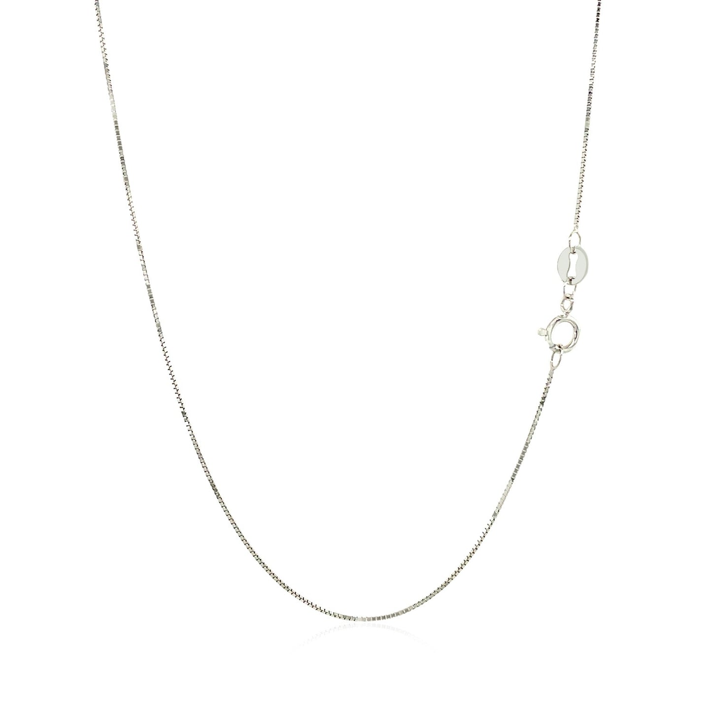 10k White Gold Classic Box Chain (0.60 mm) - The Best Accessory