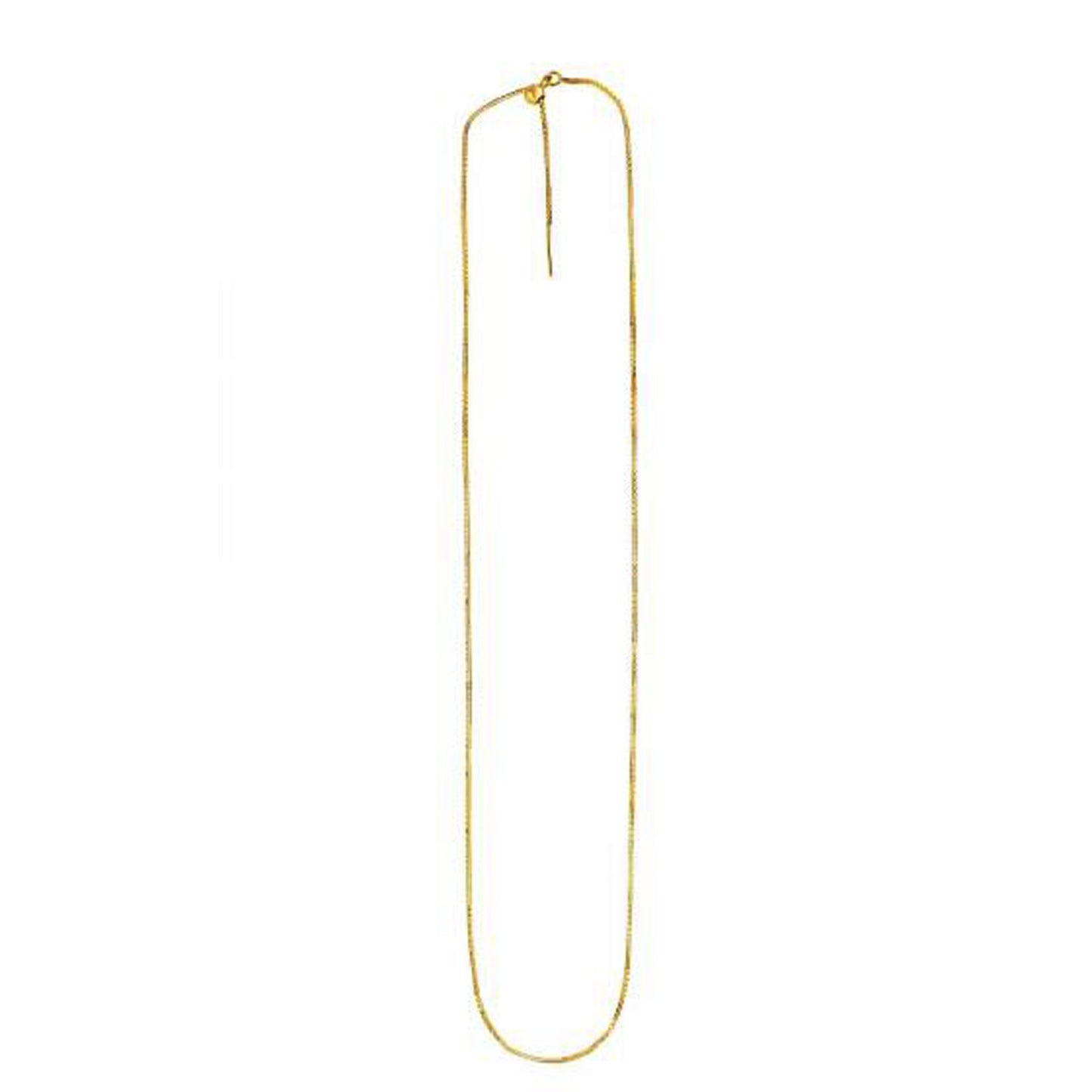 Endless Adjustable Box Chain in 14k Yellow Gold (0.95 mm) - The Best Accessory
