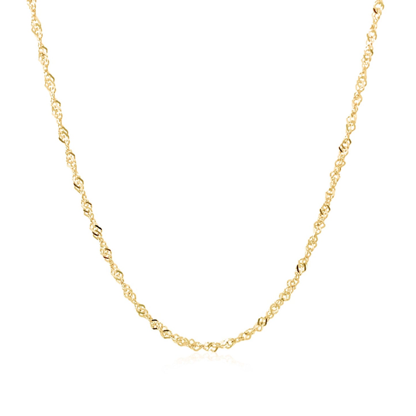 14k Yellow Gold Singapore Chain (1.30 mm) - The Best Accessory